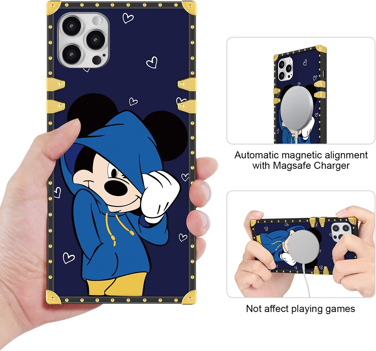 Disney Phone Case for iPhone 12 MiNi/12/12PRO/12PRO MAX (for iPhone 12 PRO MAX, Mickey Mouse)