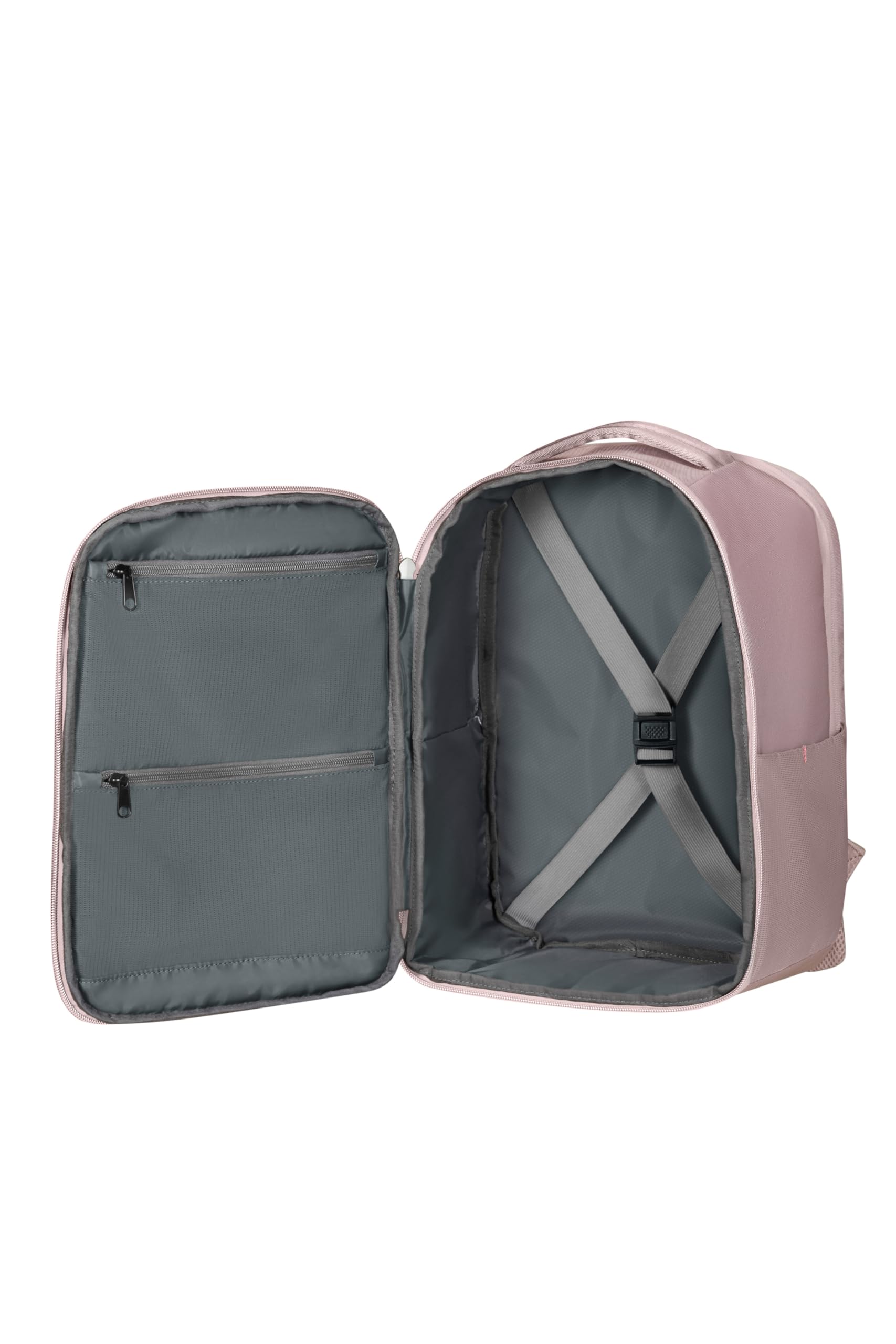 Samsonite Guardit Classy 2.0 - Zaino cabina donna, 40x30x20 cm - Bagaglio a mano underseat per Ryanair, Wizz Air & Vueling, Scomparto laptop 15.6", Grigio (Stone Grey)