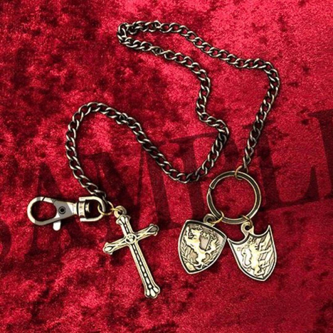 ウォレットチェーン ファンシークロス ダブルグリップ 925刻印