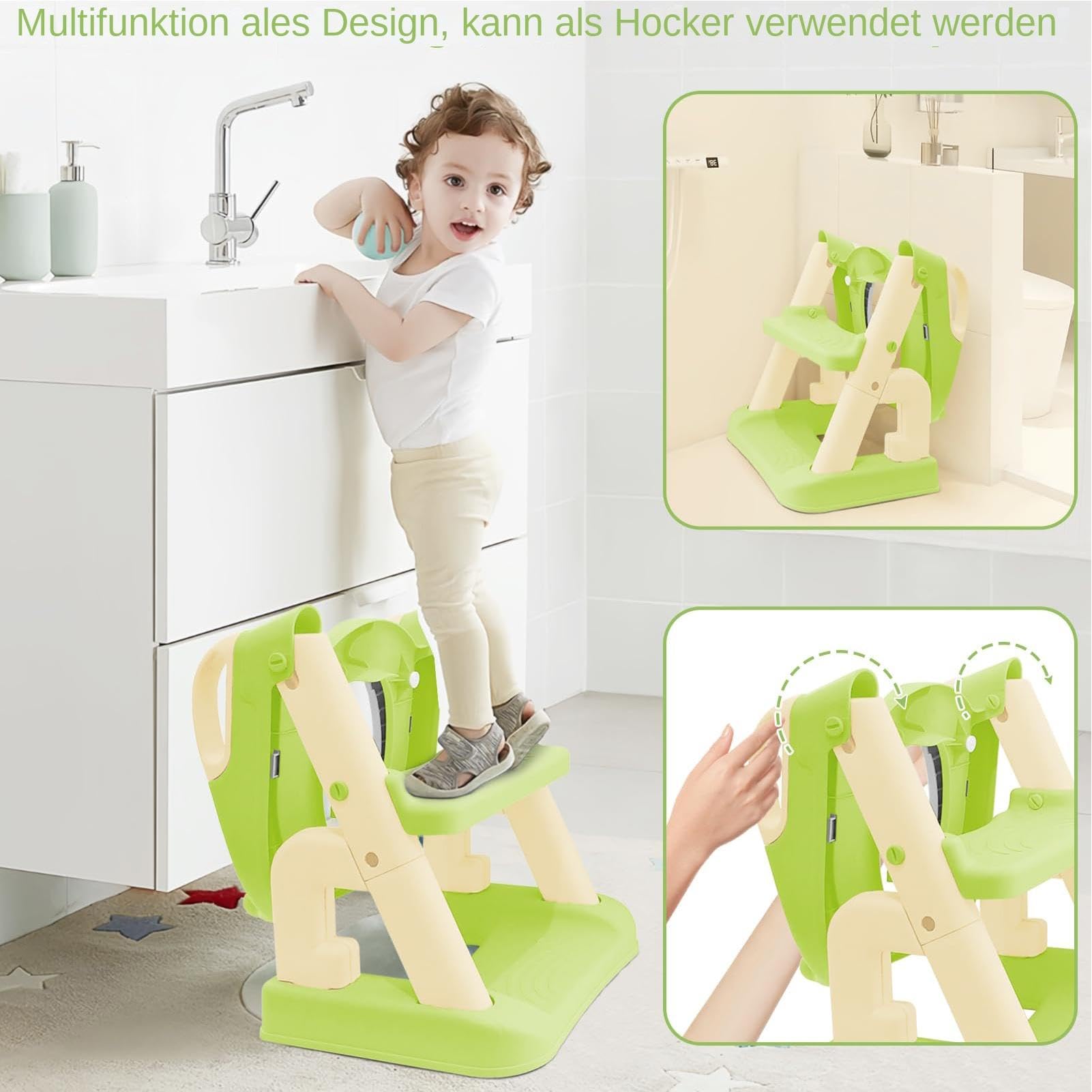 - Escalera de orinal – taburete, escalera, inodoro, silla plegable de | entrenamiento | Silla de entrenamiento de inodoro para niños pequeños, asiento de entrenamiento para orinal con taburete, asi