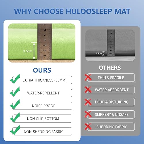 Miniatura 170 de Tapete de juego para bebé, tapete de espuma viscoelástica de 1.3 pulgadas de grosor, terciopelo coral suave, antideslizante, extragrande, tapete