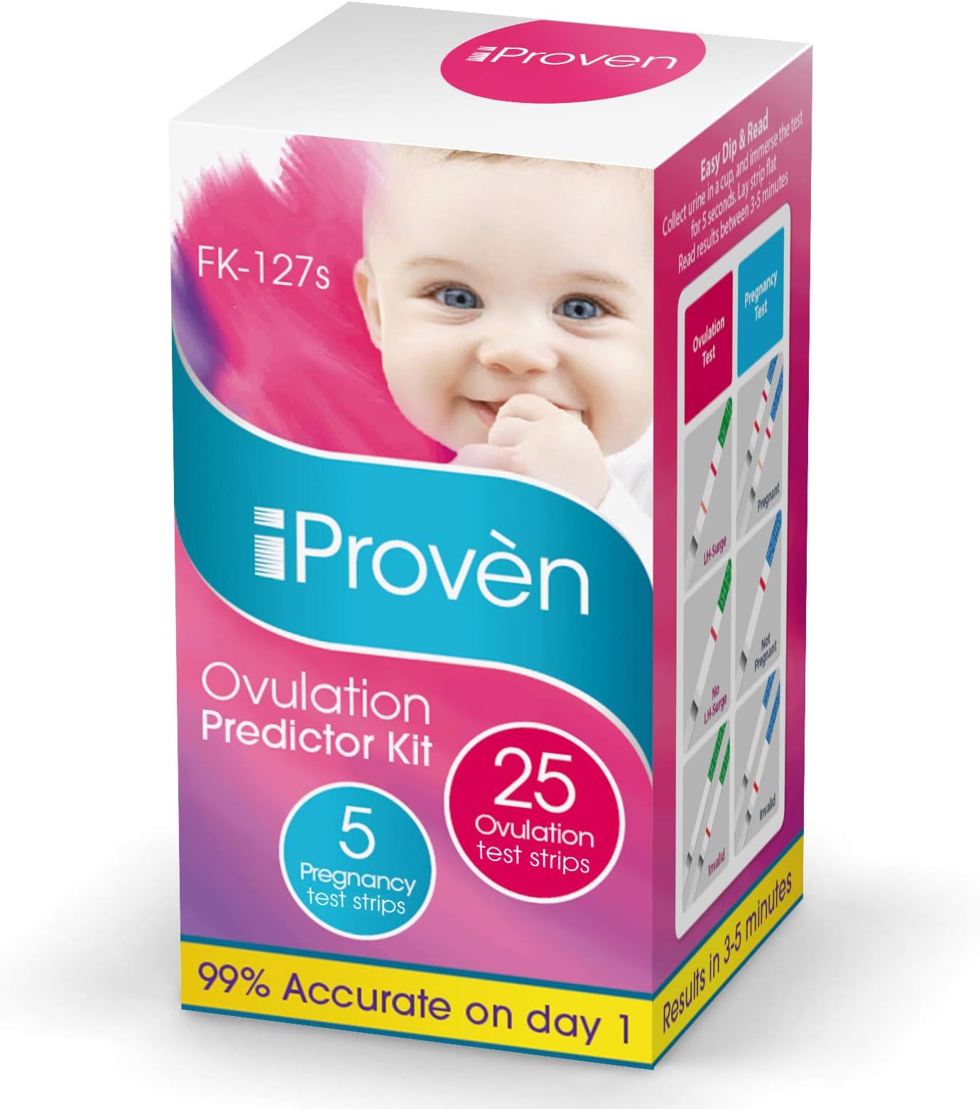 iProven Ovulation Predictor Kit - 50 LH Ovulation Test Strips and 20 HCG Early Response Pregnancy Test Strips for Trying to Conceive -at Home Fertility Tracker Kit (OPK) (30 Count (Pack of 1))