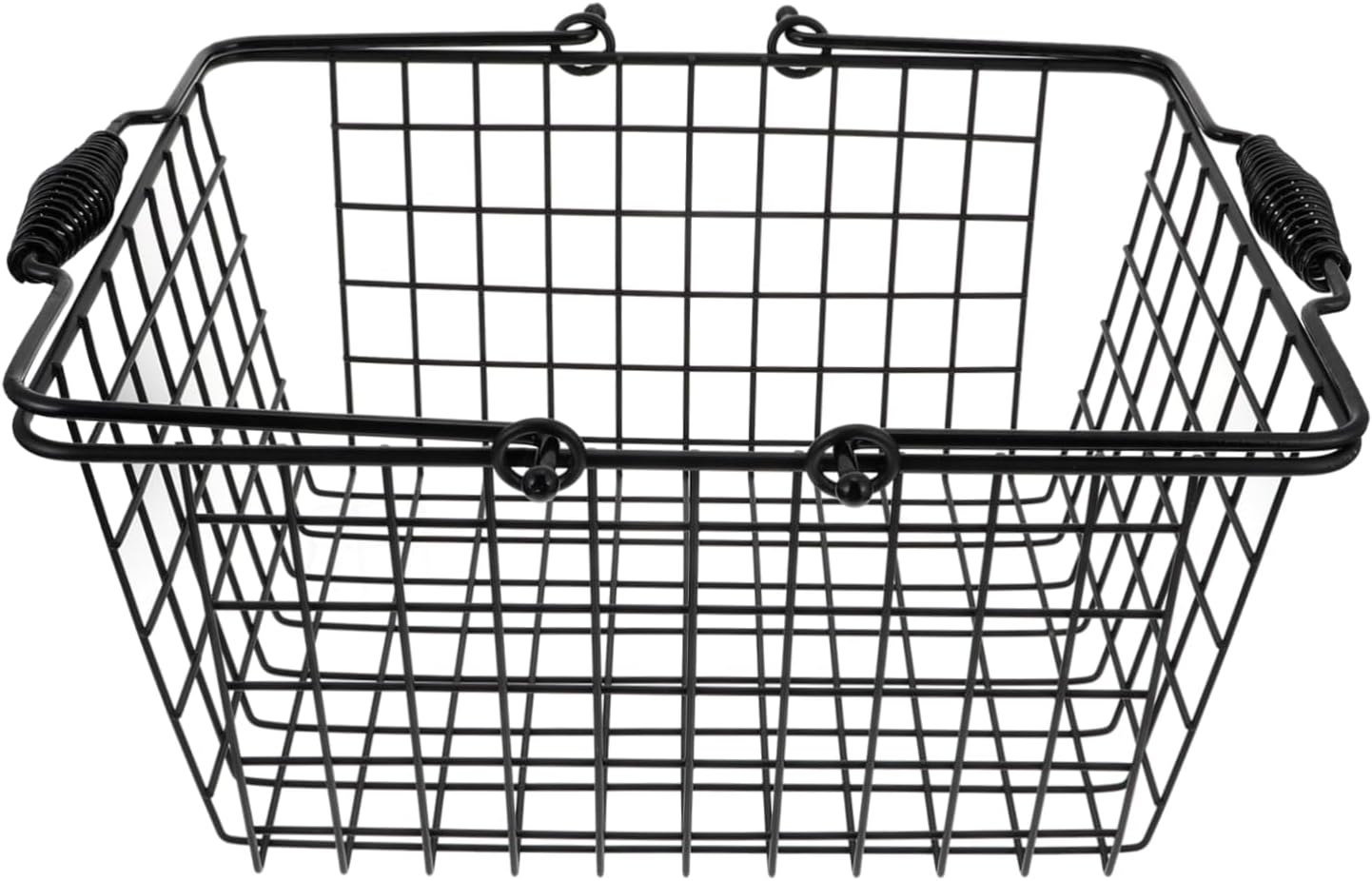 1pc Metal Drain Basket Portable Shopping Basket Kitchen Organizer Fruit Storage