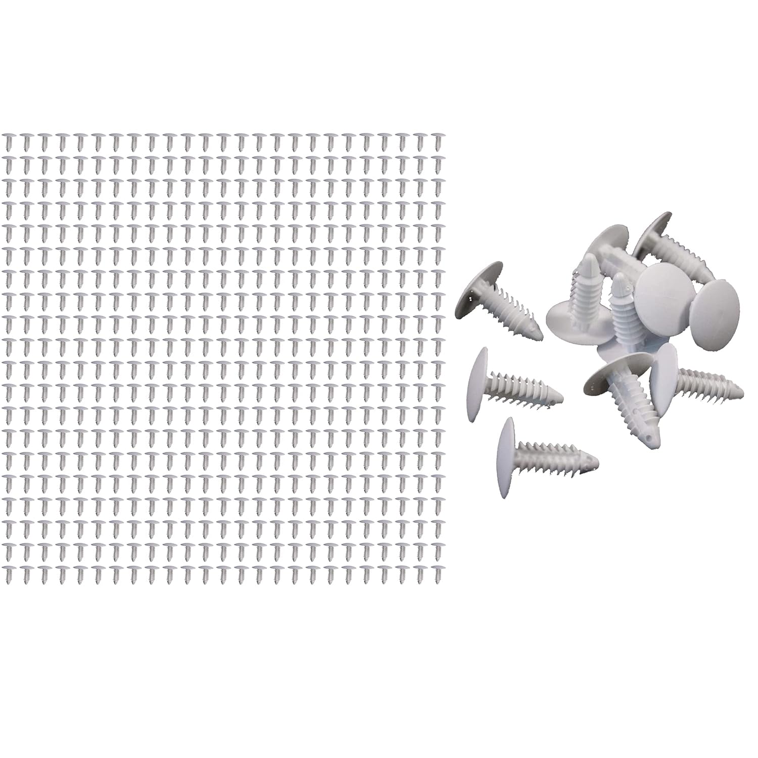 CrawlSpace-DIY Vapor Barrier Clips – Christmas Tree Fasteners for Crawl Space Encapsulation, Nylon Plastic Rivet Clips for Poly Liners & Vapor Barrier Installation, White (1000 Pack)