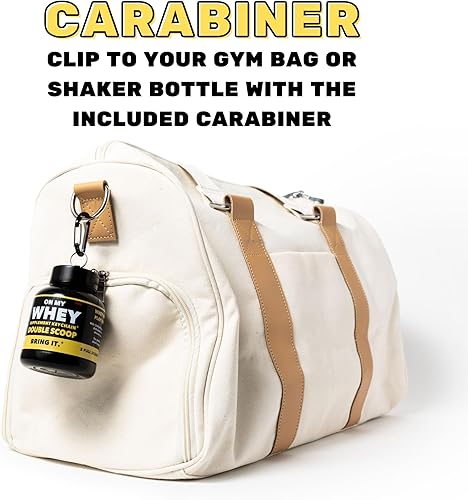 Miniatura 6 de Botella agitadora de proteínas con contenedor de llavero de suplemento, sin BPA, vaso agitador reutilizable para levantadores de peso activos y