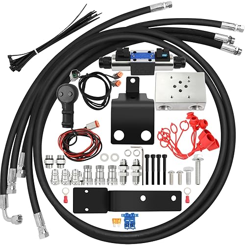 Third Function Valve Kit, Fit for Kubota MX4700, MX4800, MX5000, MX5100, MX5200, MX5800 Series Tractors, Commonly used to add Grapples, Augers, Snowplow tilt, Snow blower, OE TFK5