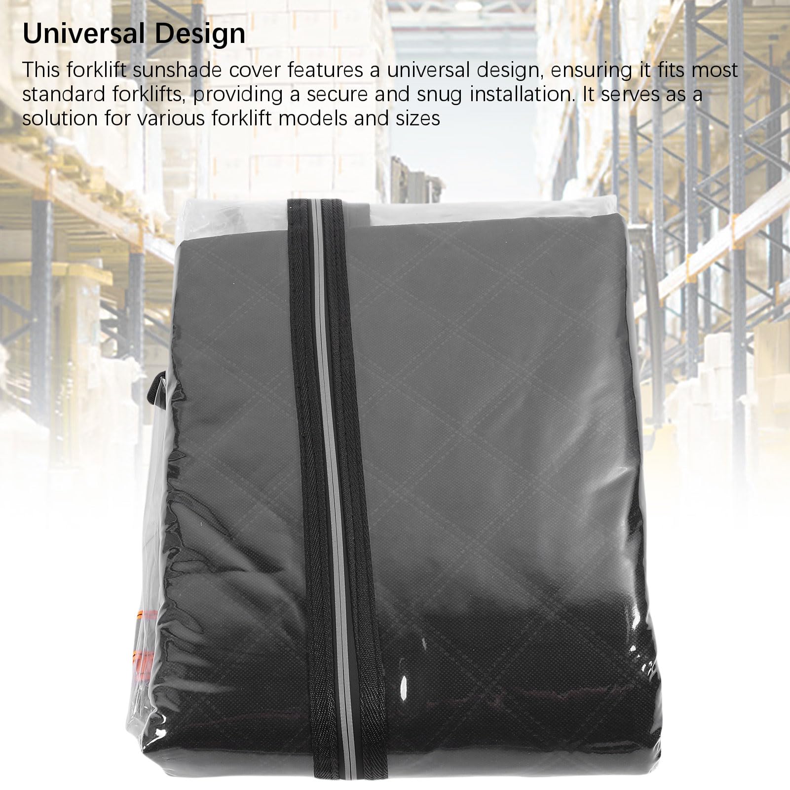 Walfront Housse de Pluie pour Chariot élévateur, Universelle, Transparente, EVA, Protection contre les Intempéries, pour Chariots élévateurs jusqu'à 6 000 Lb, avec Fermeture éclair,
