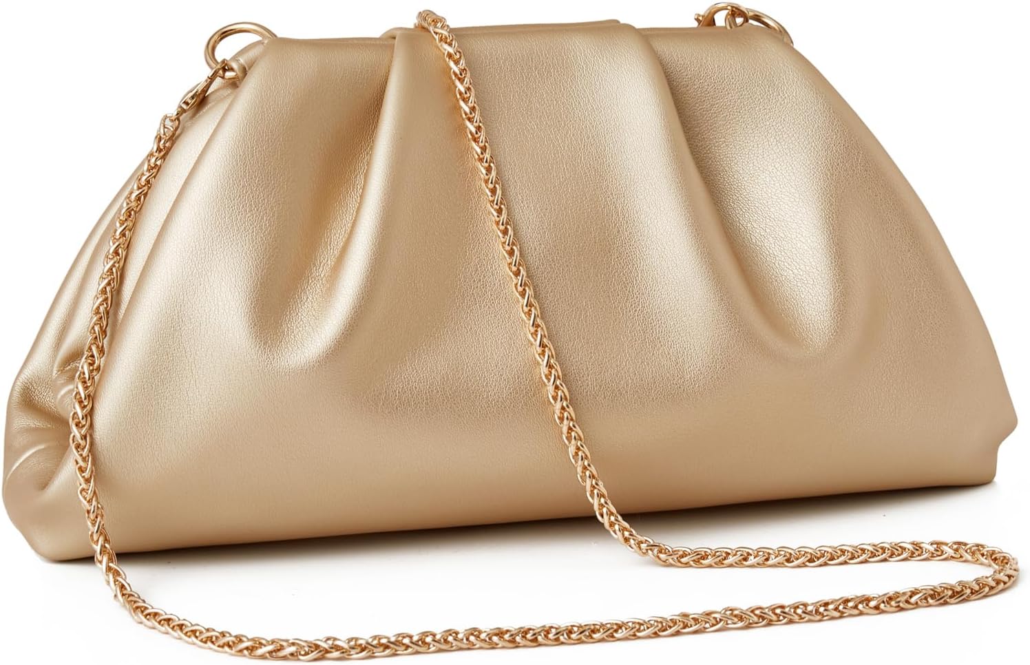 Women's Clutch Purse,detachable chain shoulder bag, dumpling crossbody bag, cloud evening clutch.