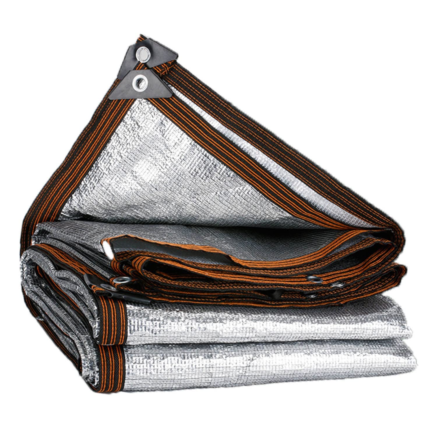 GLDYTVF Outdoor Sun Shade Cloth Fabric Patio Awning Silver Reflective Sun Shelter Mesh Tarp 6.5ftx19.7ft