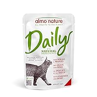 almo nature Daily, Alimento Umido Completo per Gatti Adulti con Pollo e Manzo