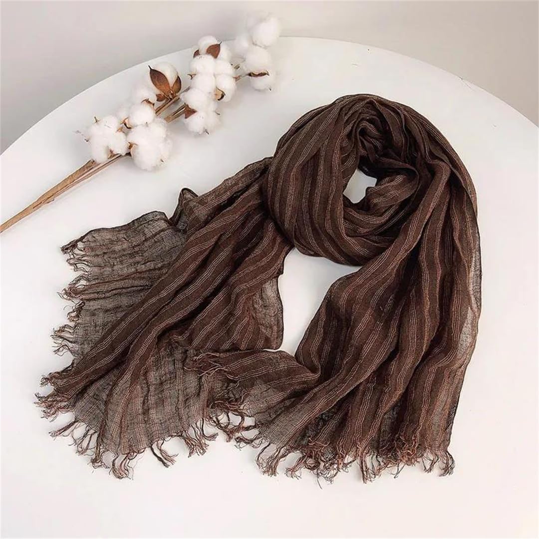 Unisex Scarf Lightweight Striped Design Soft And Comfortable Shawl Wrap For Men And Women Outdoor Accessory