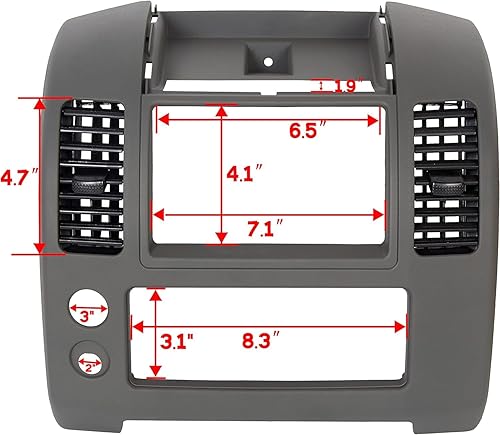 Miniatura 4 de HECASA Bisel de tapa de panel de instrumentos de consola central compatible con Nissan Frontier 2006-2016 Reemplazo para 68259-ZP16D 68259ZP16D,