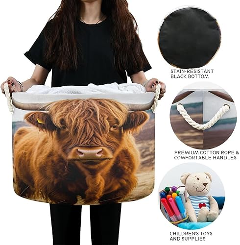 Miniatura 36 de YETTASBIN Canasta de cuerda de algodón con diseño de dragón de acuarela, grande, redonda, para bebé, manta, juguetes, para almacenamiento