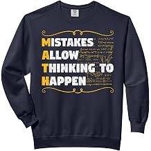 Funny Nerd Math Geek Mistakes Allow Thinking To Happen Math Comfort Colors Adult Sweatshirt