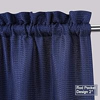 Vista 24 de NANAN Tier Curtains for Kitchen 24 Inch, Waffle Weave Textured Tailored Short Curtains for Bathroom Waterproof Window Covering Kitchen Cafe Curtains