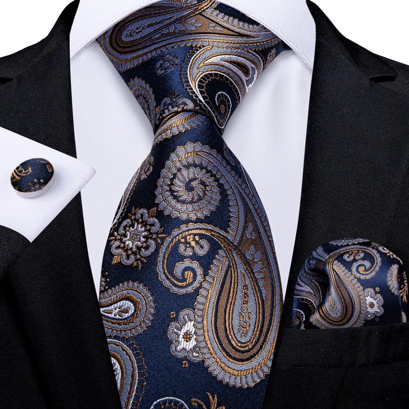 Set de corbata para hombre 8 cm con accesorios miniatura 2