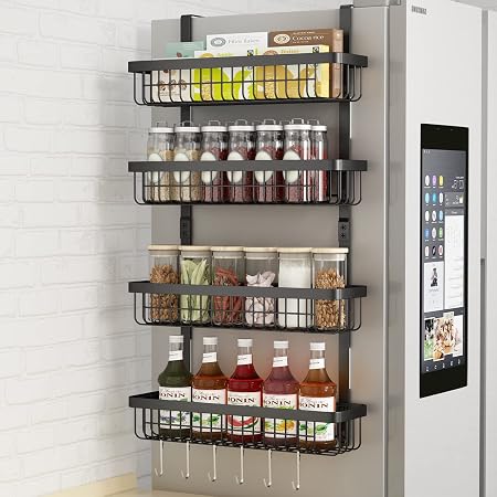 Amazon.com - Mystozer 4 Pack Magnetic Spice Rack Organizer, Space Saver ...