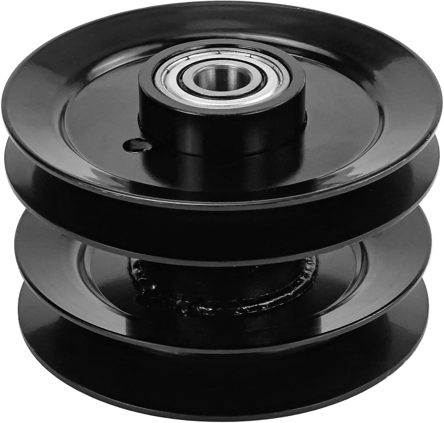 ILONPA 756-1202 Deck Spindle Double Pulley Replaces for 756-0638 956-0638 for MTD Yard Machine LT16 LT165 LT18 LT185 Hydrostatic Lawn Tractor (1 Pack)