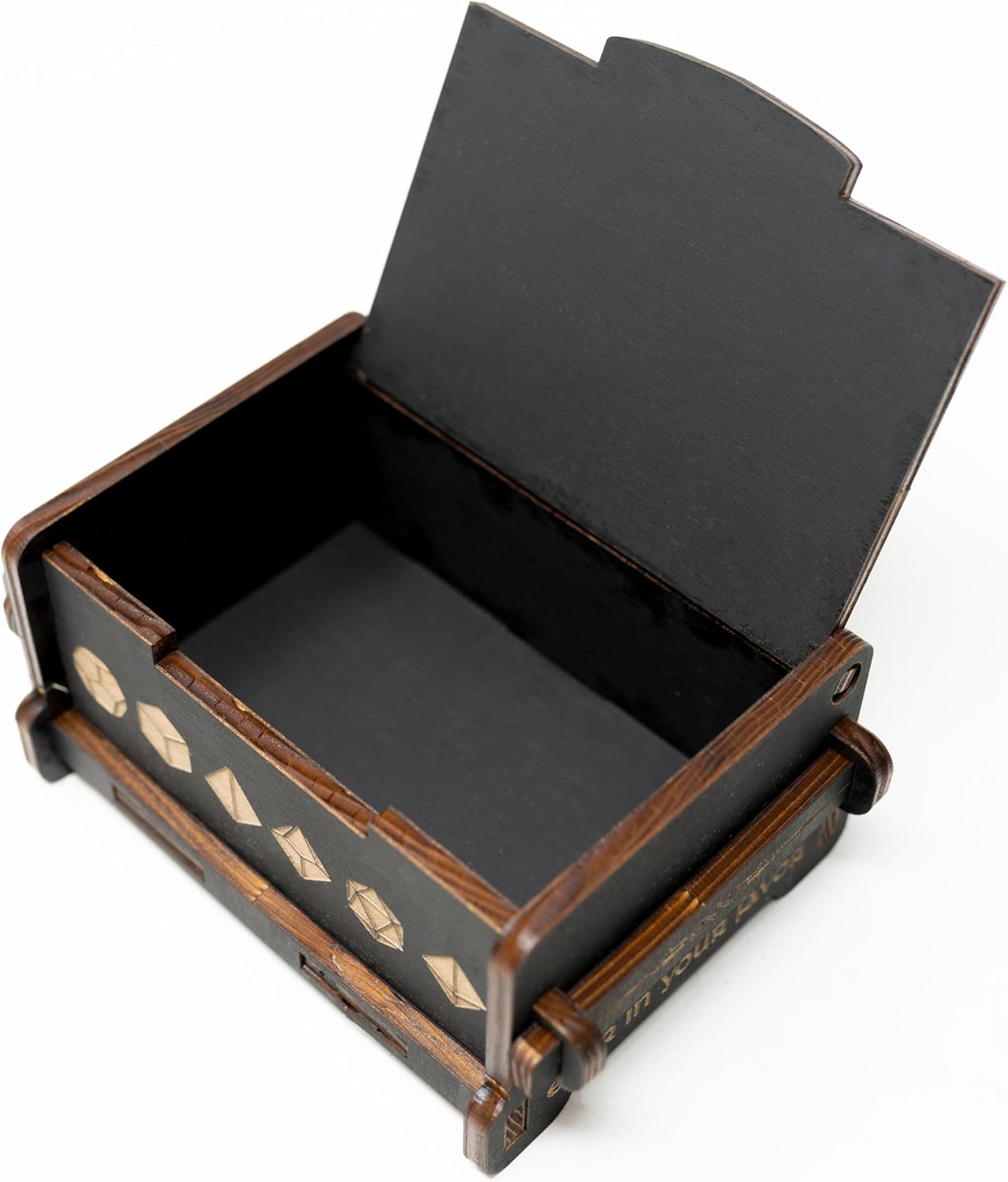 Hip Flask Plus Dice Box - Black - Dragons Eye - 6x4x3