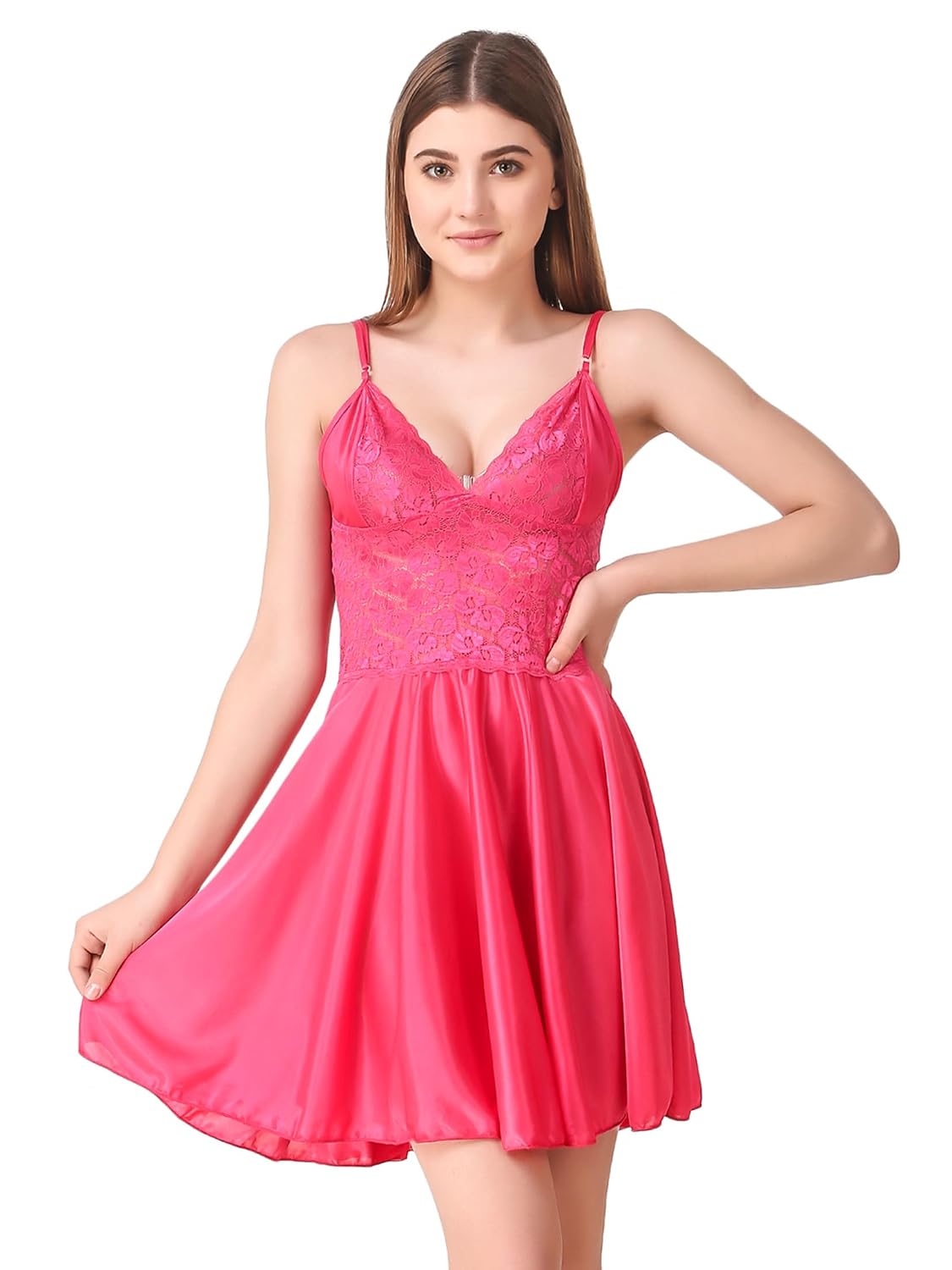 REPOSEY Women's Lace Babydoll Nightdress, Short Nightwear Dress for Women - Review, Price and Buying Guide