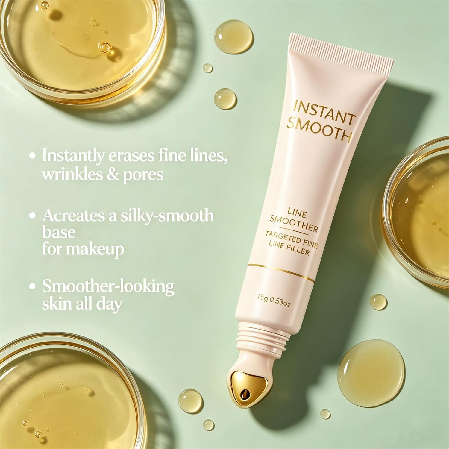 Line Eraser Precision Primer with Cooling ApplicatorVisibly Blurs Pores and Uneven Texture for Smooths Texture