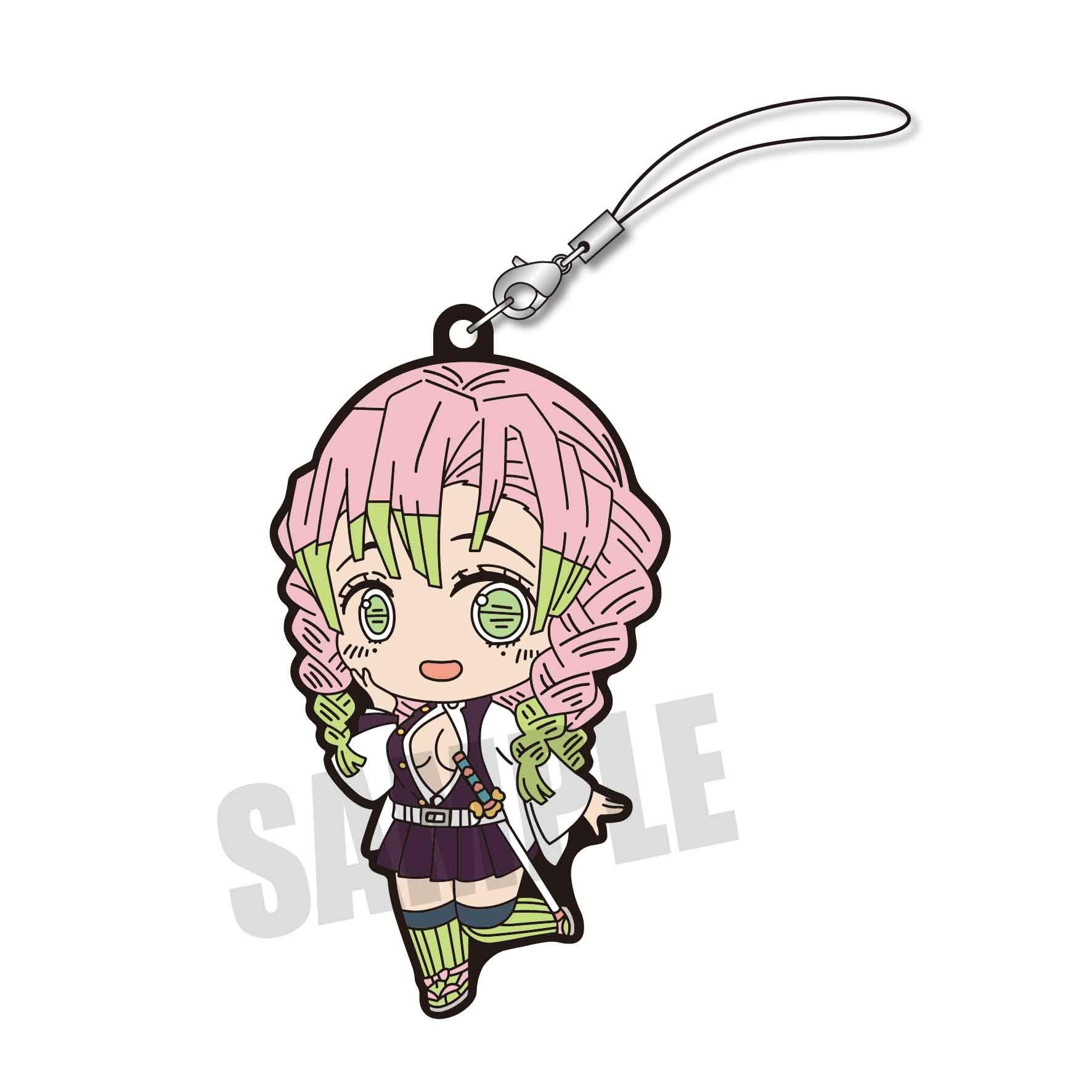 新品★鬼滅の刃【甘露寺蜜璃】ぺたん娘★トレーディングラバーストラップ★2点セット 未開封品】新品☆鬼滅の刃☆ぺたん娘☆トレーディングラバー