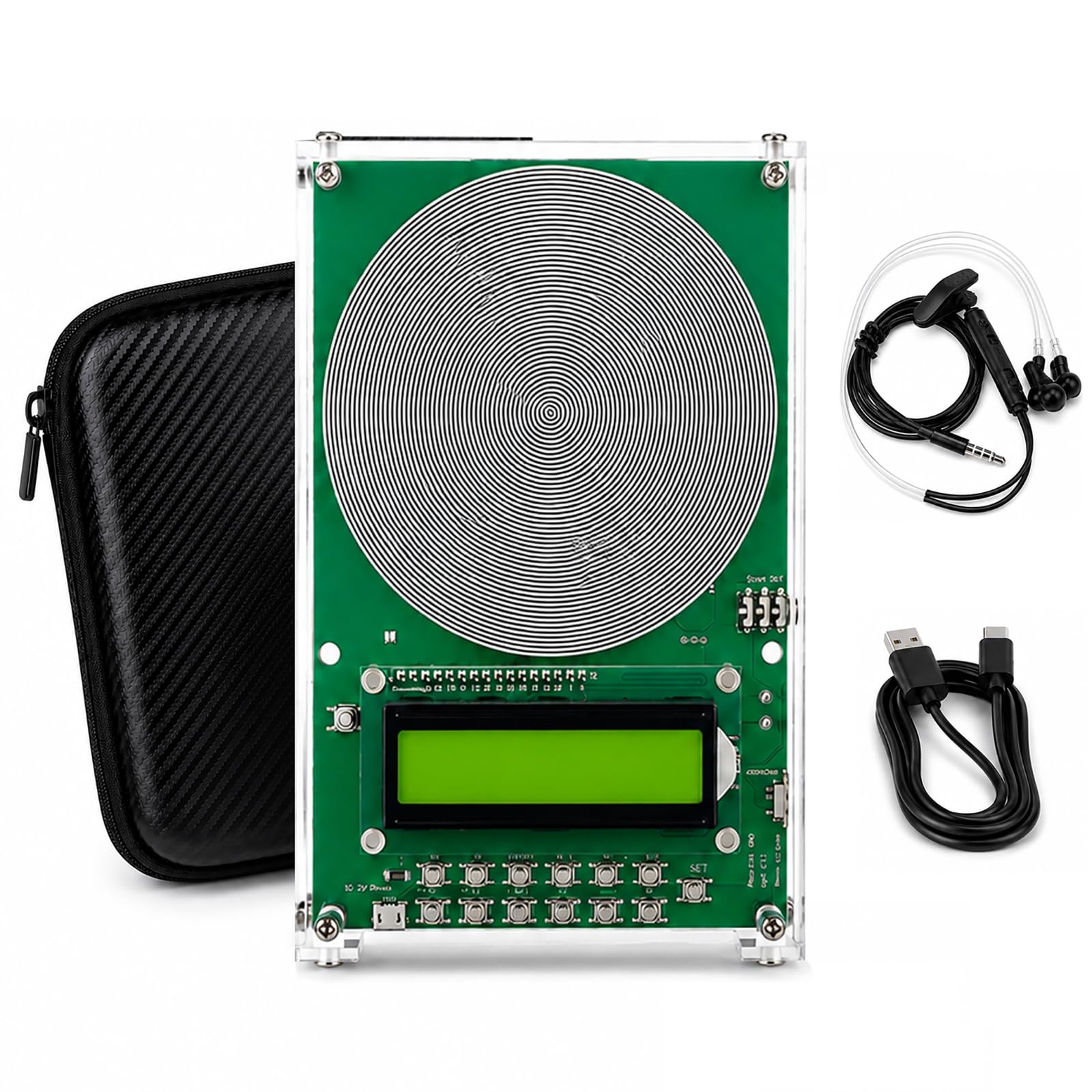 Schumann Frequenz Generator 7.83Hz, Einstellbarer Signalgenerator 0.01Hz-200000Hz mit LCD Display & USB-Anschluss, Tragbarer Frequenzzähler Impulsgeber für Zuhause Büro Entspannung Einschlafhilfe