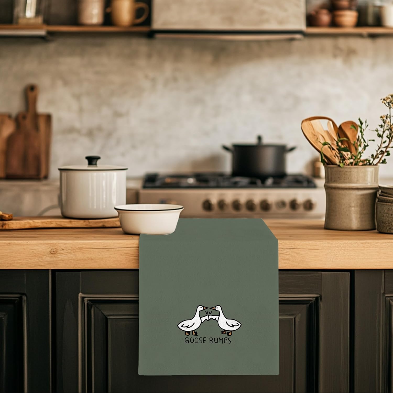 Funny Goose Kitchen Dish Towels 16x24 - Goose Gifts for Women, Goose Bumps Decorative Hand Towels for Bathroom, Goose Kitchen Decor, Goose Decor - Image 3