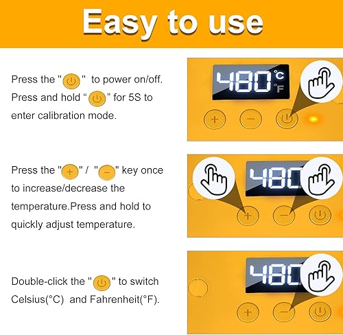 Miniatura 5 de Herramienta de estación de soldador inalámbrico para batería Dewalt de 20 V máximo, portátil, eléctrico, de calentamiento rápido, con USB y tipo C