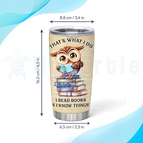 Miniatura 5 de Hyturtle Vaso de libro personalizado para hombres, niñas y mujeres, regalos de cumpleaños y Navidad para amantes de los libros, regalos para