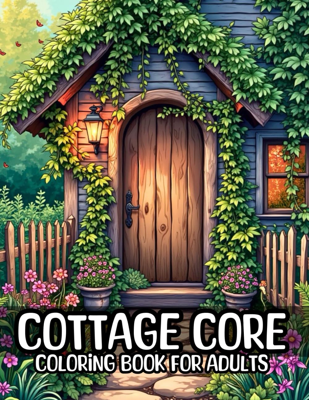 Cottage Core Coloring Book For Adults: 50 Relaxing Scenes of Rustic Cottages, Floral Gardens, and Whimsical Countryside Aesthetics