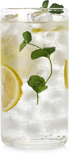 Miniatura 5 de BaveL Juego de 4 vasos altos finos de cóctel de 19 onzas, vasos altos para agua, jugo, leche, cócteles, cerveza y más, cristalería de bar elegante,