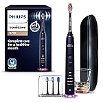 Philips Sonicare DiamondClean Smart 9750 Electric Toothbrush, Sonic Toothbrush with App, Pressure Sensor, Brush Head Detection, 5 Brushing Modes and 3 Intensity Levels, Lunar Blue, Model HX9954/74