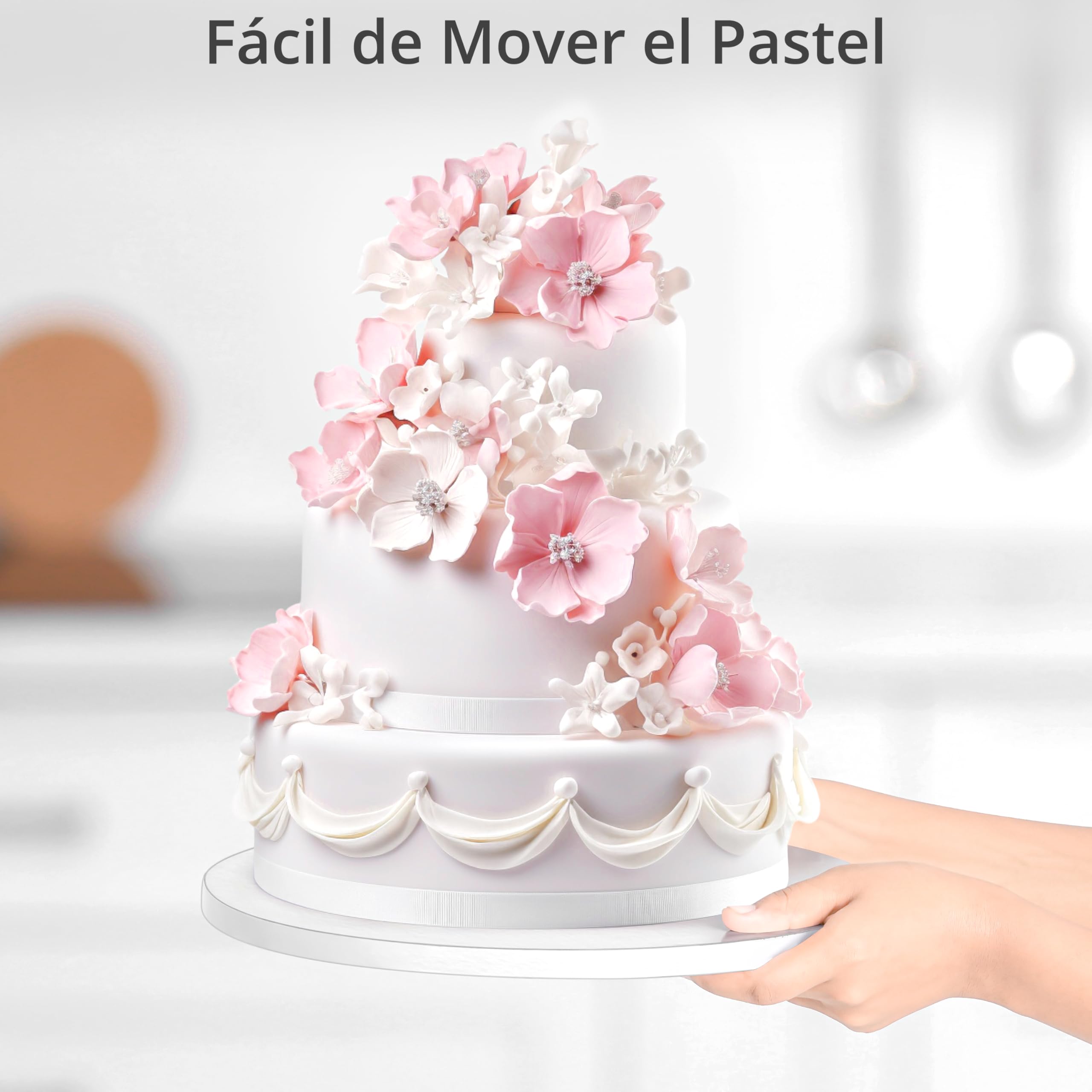 Winter Shore Soporte Tartas Blancas de 30 cm (Pack de 12) - Bases Tartas Redondas de 12 mm de Grosor para Decorar Tartas - Cartón Ondulado de Varias Capas, Superficie Lisa y Brillante Antigrasa