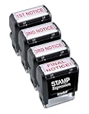 StampExpression - 1st, 2nd, 3rd, Final Notice (Set of 4) Office Self Inking Rubber Stamp - Red Ink (A-5969)