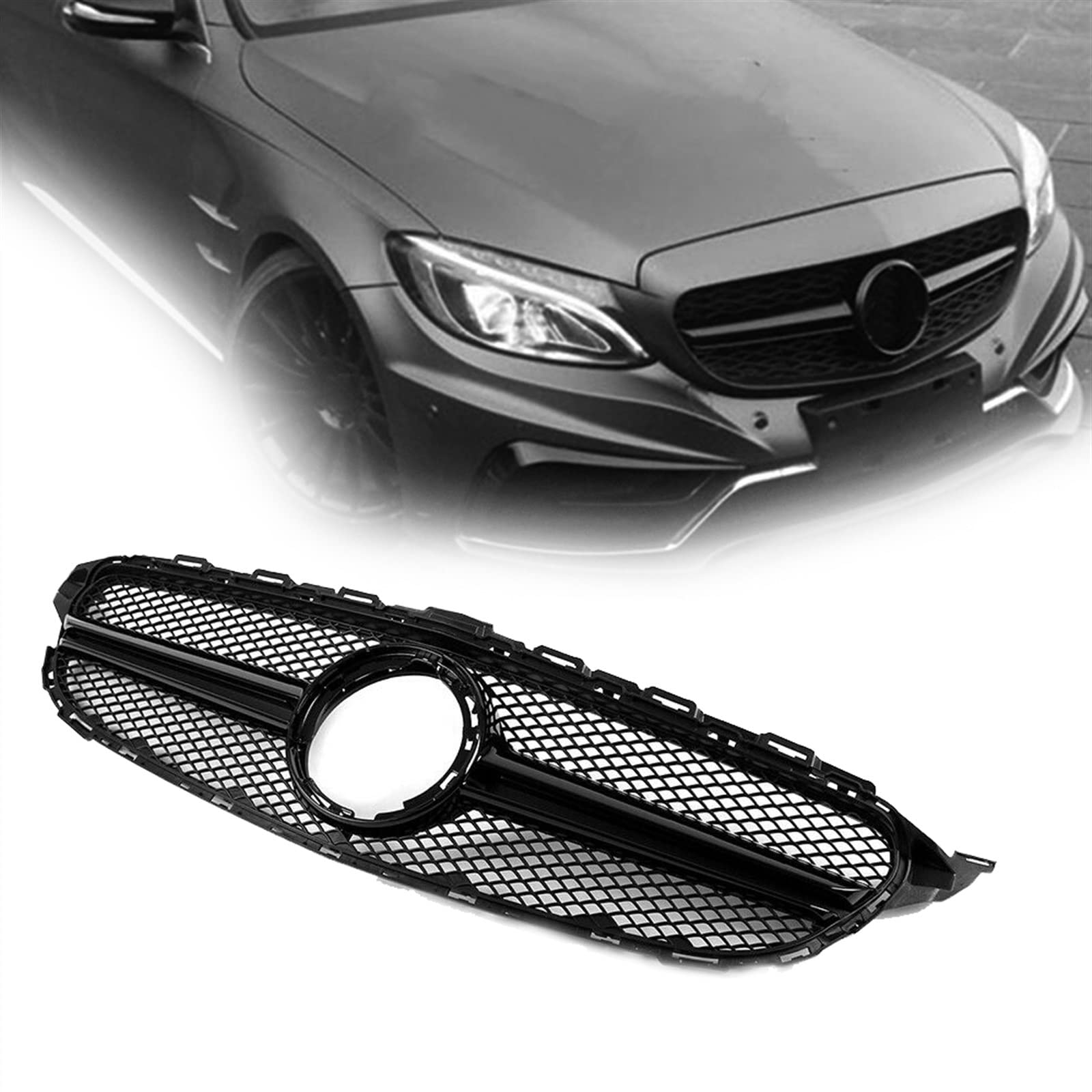 Grille avant W205 AMG 2019 pour remplacer une calandre supérieure cassée