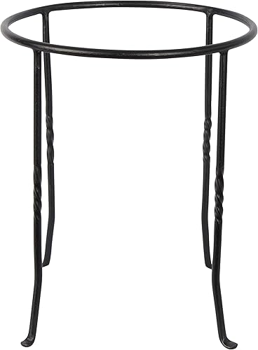 Achla Designs FB-14 - Soporte para macetas de metal de hierro forjado para plantas de baño color negro