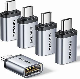 USB C - USB 어댑터 5팩, 10Gbps USBC 수 - USB 3.2 암 어댑터, 타입 C USB C 어댑터, 맥북 프로, 아이맥, 아이폰 17 16 15 프로 맥스, 아이패드 프로, 썬더볼트 4, 삼성, 스페이스 그레이