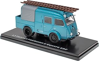 OPO 10 - Véhicule Utilitaire 1:43 Compatible avec Camion 2,5 TONNES Fourgon D'EQUIPE EDF avec échelle, 1956 - UTR057