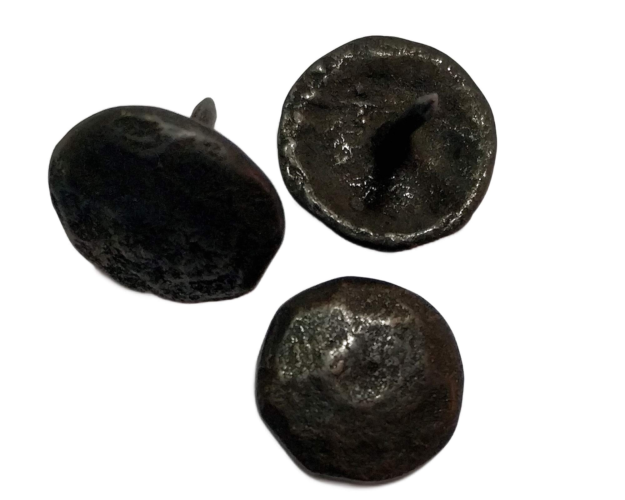 Anatolica Antique Clavos Door Stud 20Pcs Round Solid Brass Hammered Upholstery Nail Tack (1.4 inches - 35 mm)