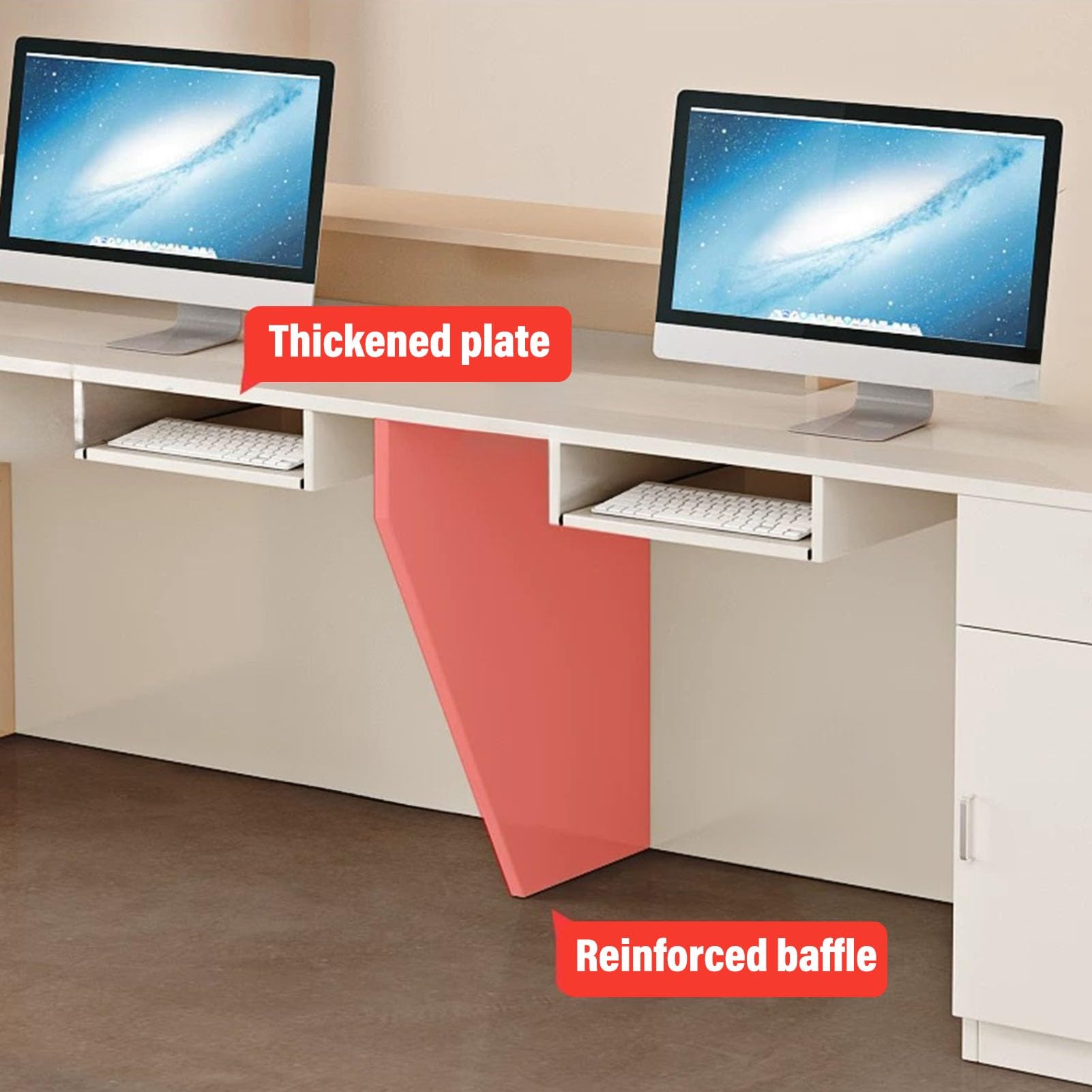 Scrivania per reception, con luce LED, con cassetto, con serratura, design moderno, per reception, postazioni di lavoro e postazioni di servizio clienti.