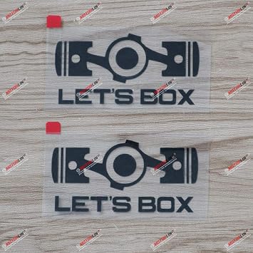Lets Box Boxer Car Sticker Decal Vinyl Flat 4 v2