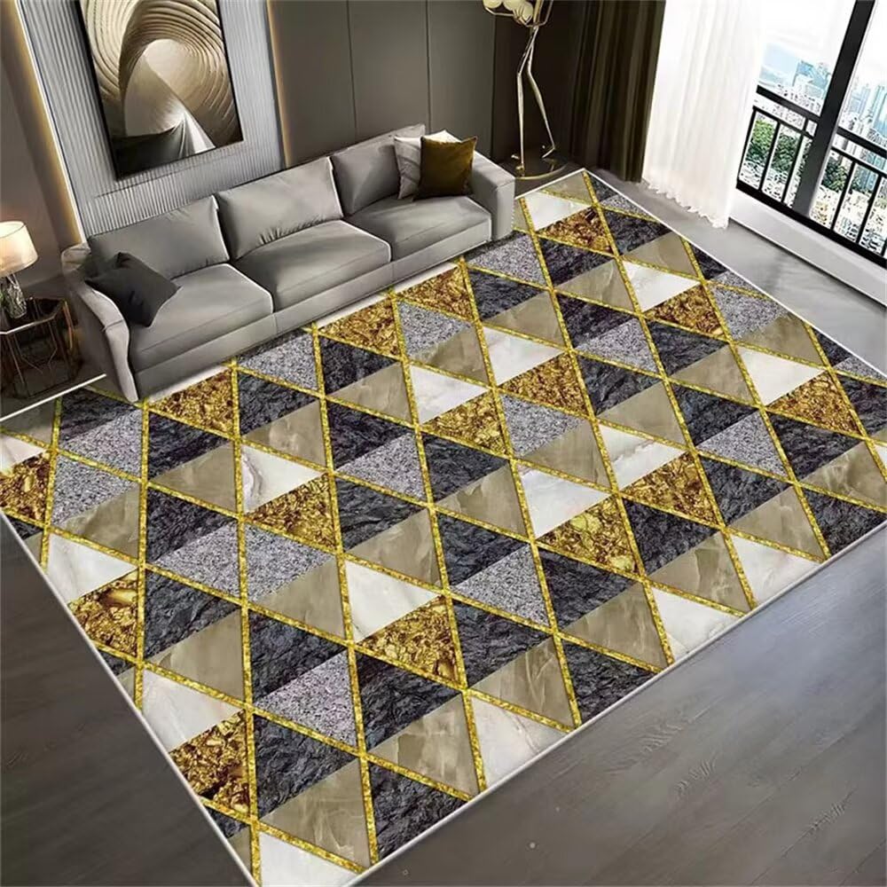 Tapis de conception géométrique pour réchauffer votre salon familial