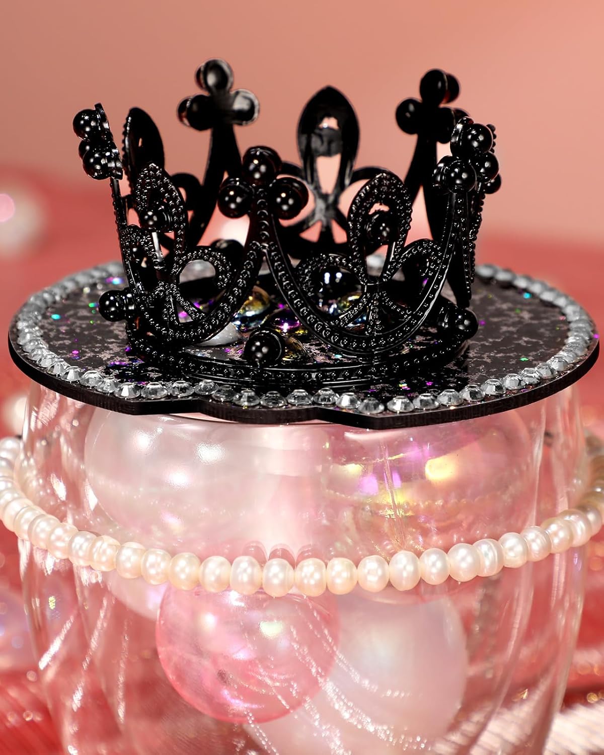 Lid Name Plate Topper for Stanley Cup 40 30 oz - Crown Cute Decoration Accessories for Tumbler, Water Bottle Glitter Decor for Women Girls - Image 3