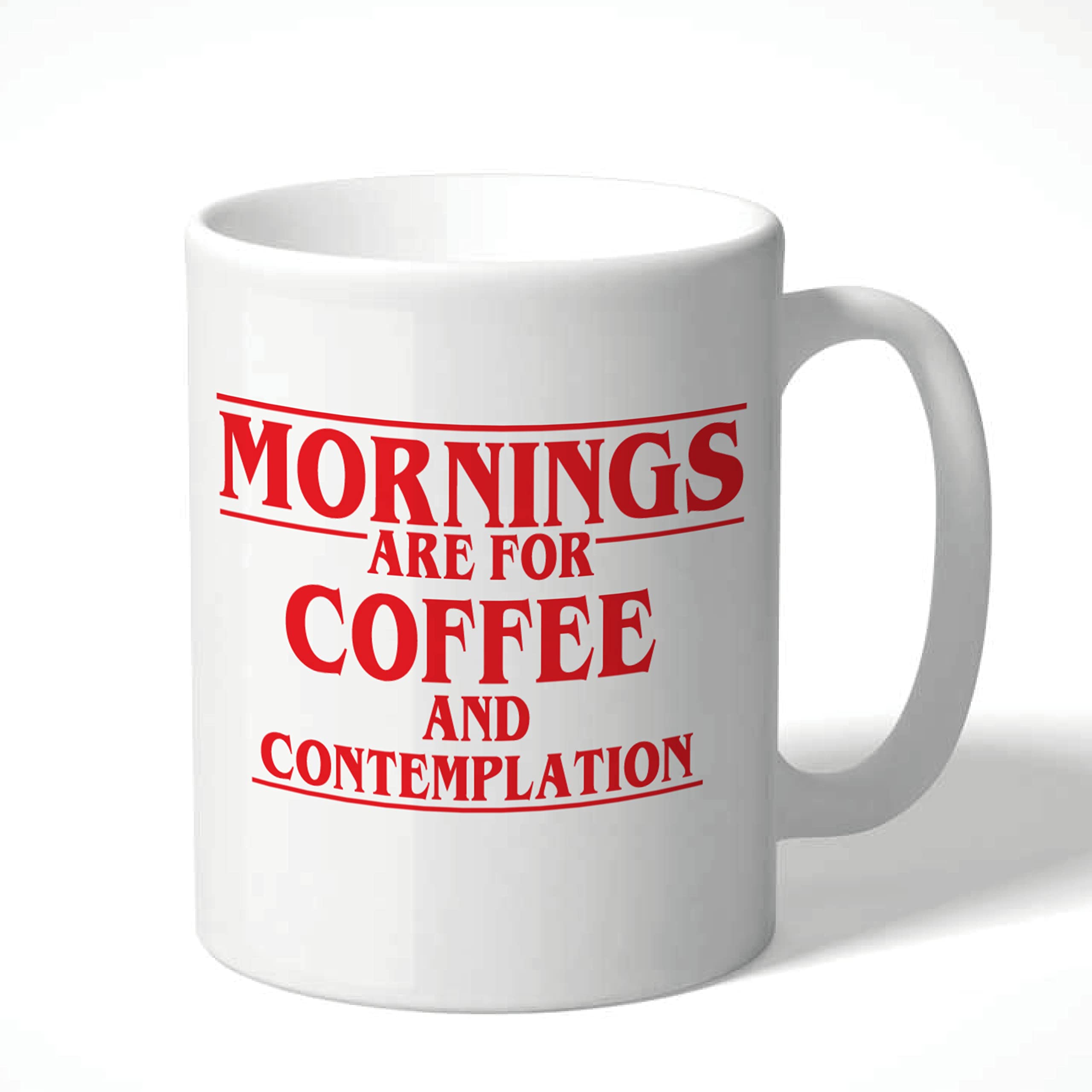 Wanky Candles Men's White Funny Coffee Mug For Or Wo, Mornings Are For Coffee And Contemplation Slogan Cup, Novelty Birthday Or Christmas Mug Cmug143