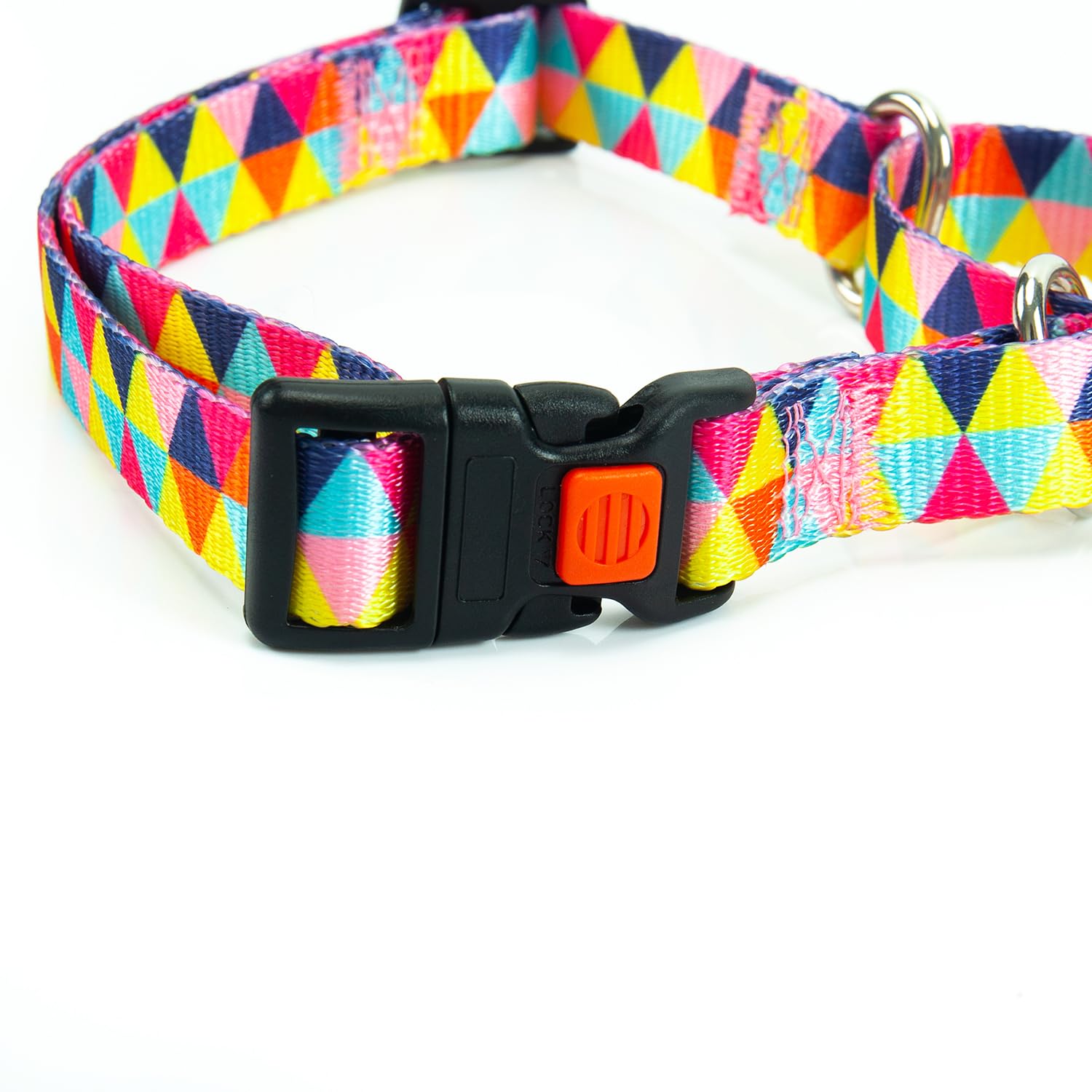 Weimostar Martingale Dog Collar and Leash Set with Quick Release Buckle Adjustable Soft Puppy Collars for Small Dogs Pets Pink Butterfly Flowers S