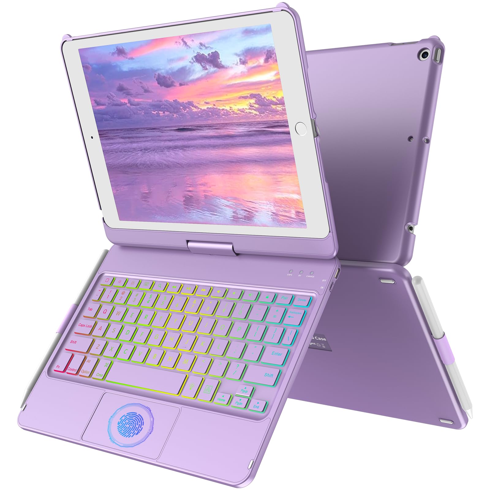 CC Store for iPad 9th 8th 7th Generation Case with Keyboard 10.2 Inch