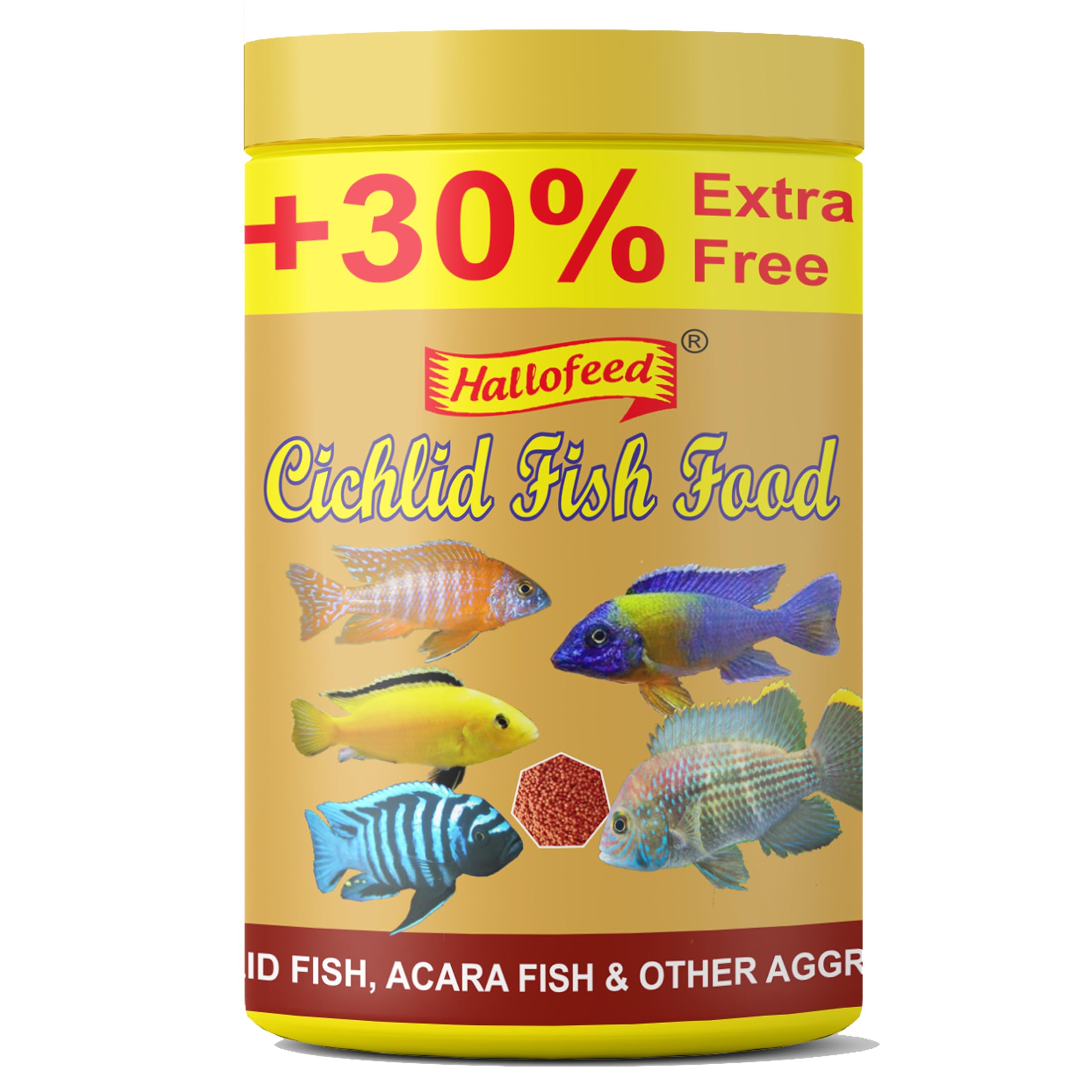 Hallofeed Cichlid Fish Food, 390gm Red pellets (2mm Size) (B0D1KN41VF) Amazon Price History, Amazon Price Tracker