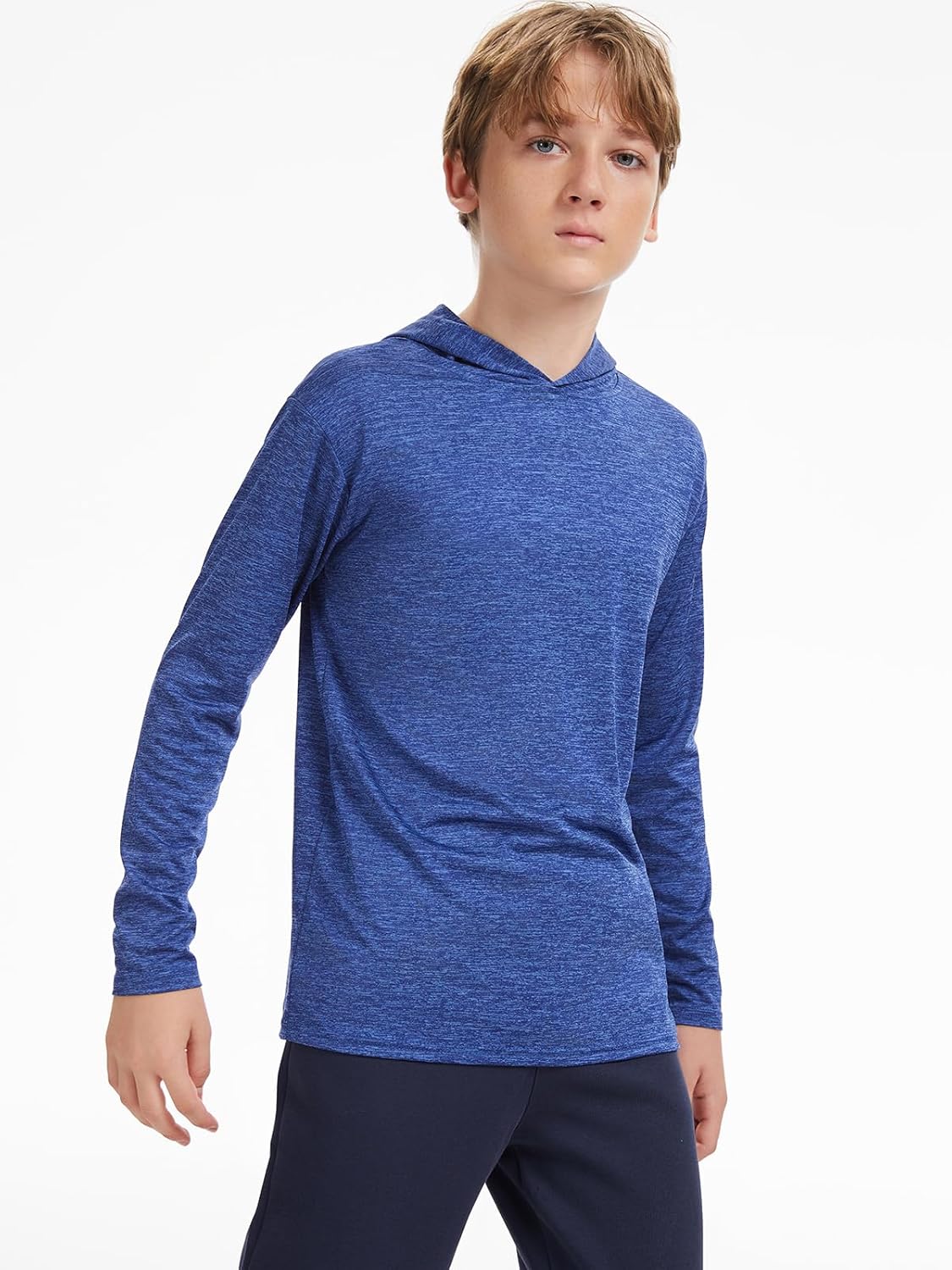 Star Vibe Youth Boys Quick-Dry Active Long Sleeve Hoodie Sweatshirts Athletic Workout Hooded Pullover Shirts 3 Pack - Image 2