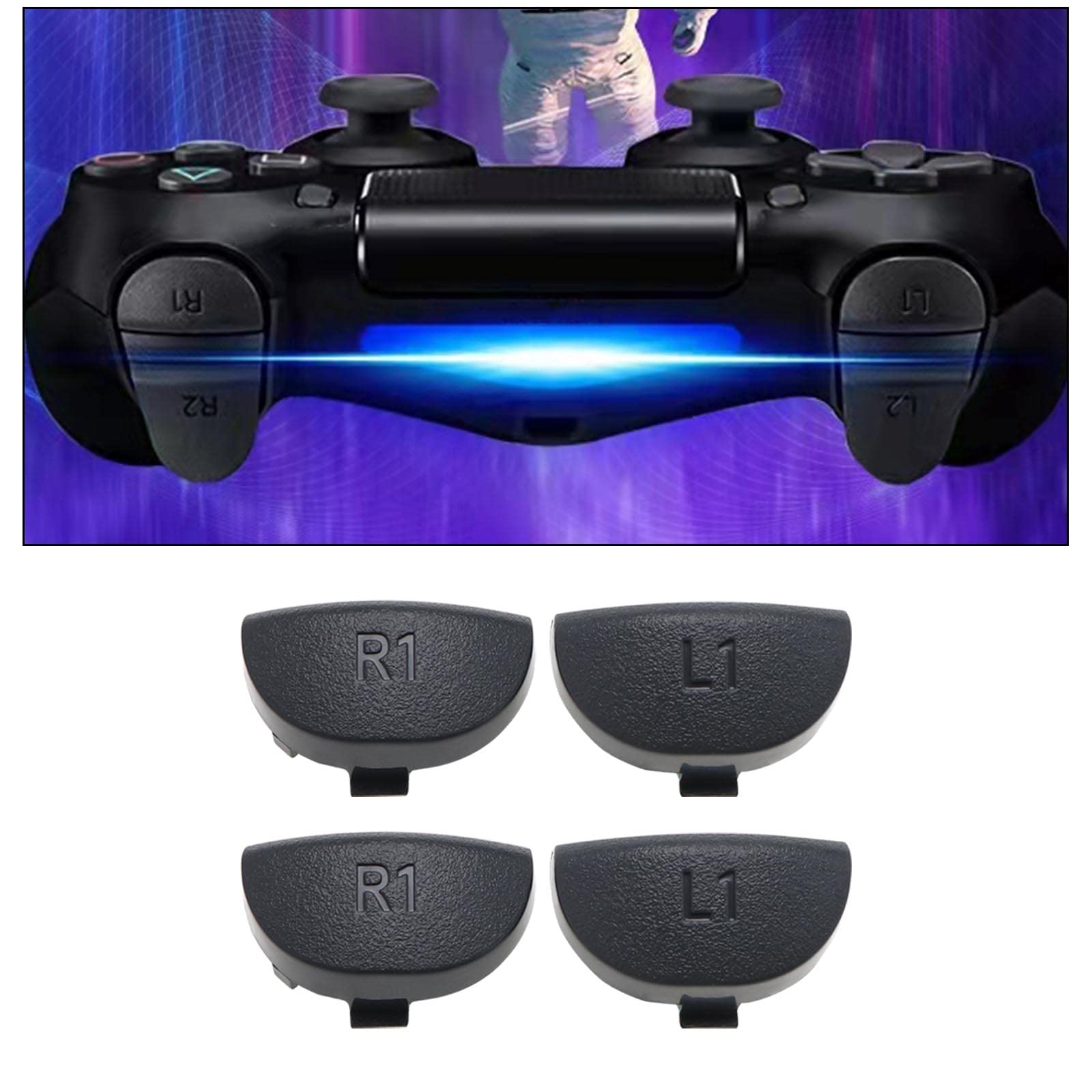 EXtremeRate Tasti Ricambio Per Ps4 PRO Slim Controller Trigger R1 L1 R2 L2 D-Pad Touchpad - Foto 8